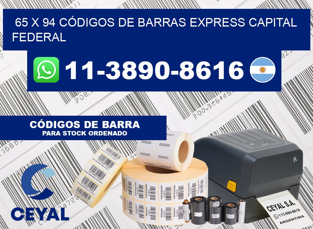 65 x 94 CÓDIGOS DE BARRAS EXPRESS CAPITAL FEDERAL