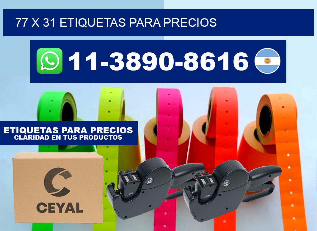 77 x 31 etiquetas para precios