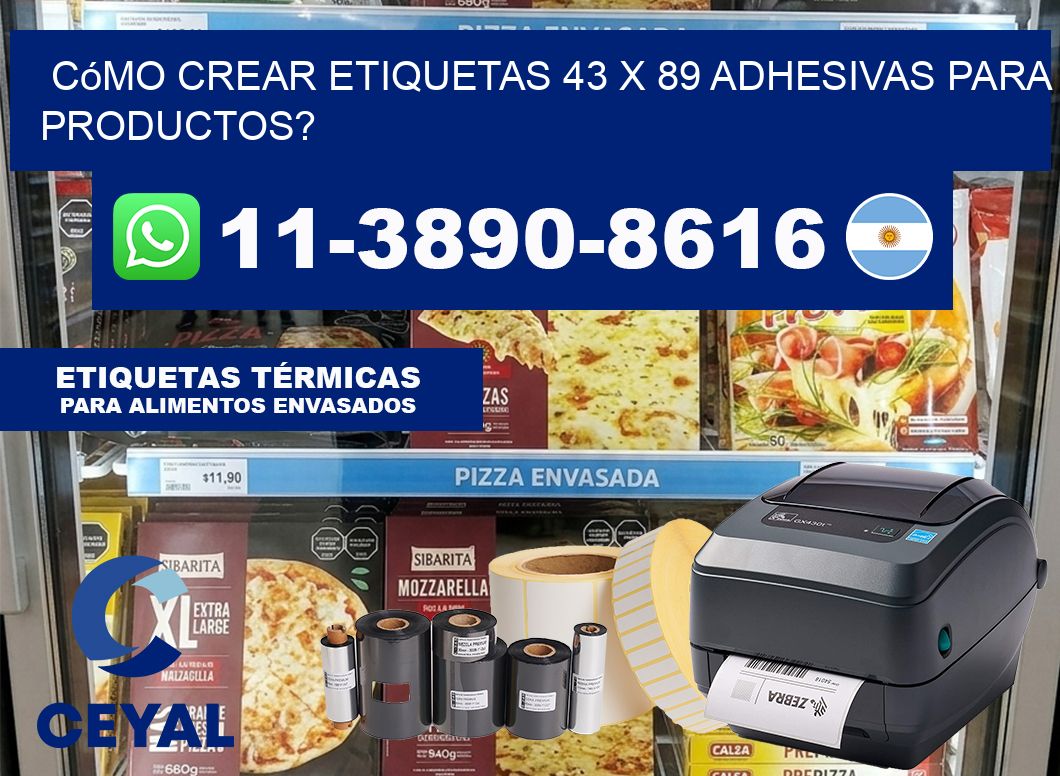 Cómo crear etiquetas 43 x 89 adhesivas para productos?