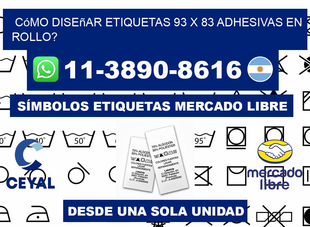 Cómo diseñar etiquetas 93 x 83 adhesivas en rollo?