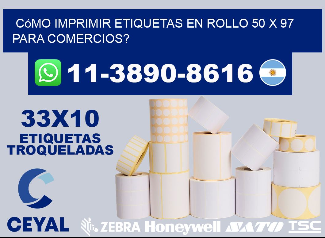 Cómo imprimir etiquetas en rollo 50 x 97 para comercios?