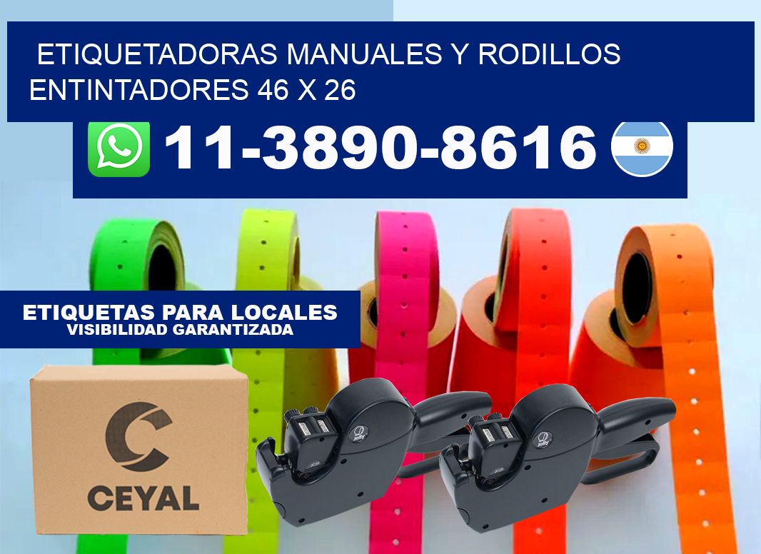 Etiquetadoras manuales y rodillos entintadores 46 x 26