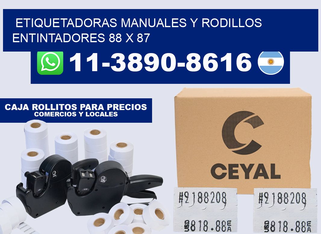 Etiquetadoras manuales y rodillos entintadores 88 x 87