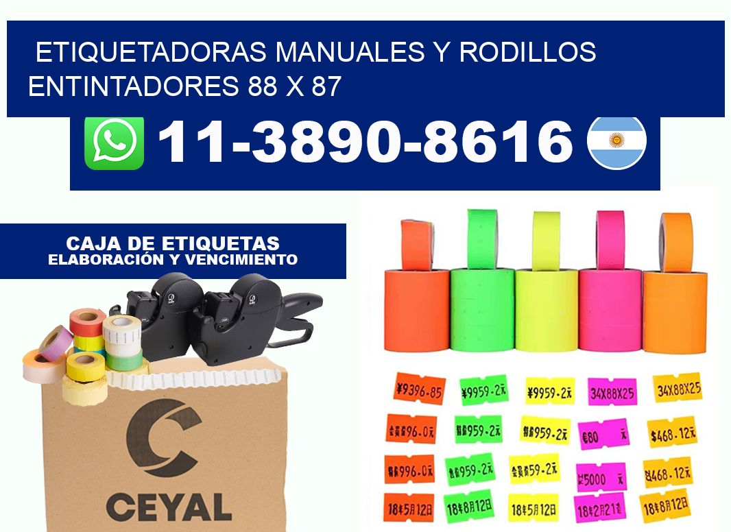 Etiquetadoras manuales y rodillos entintadores 88 x 87
