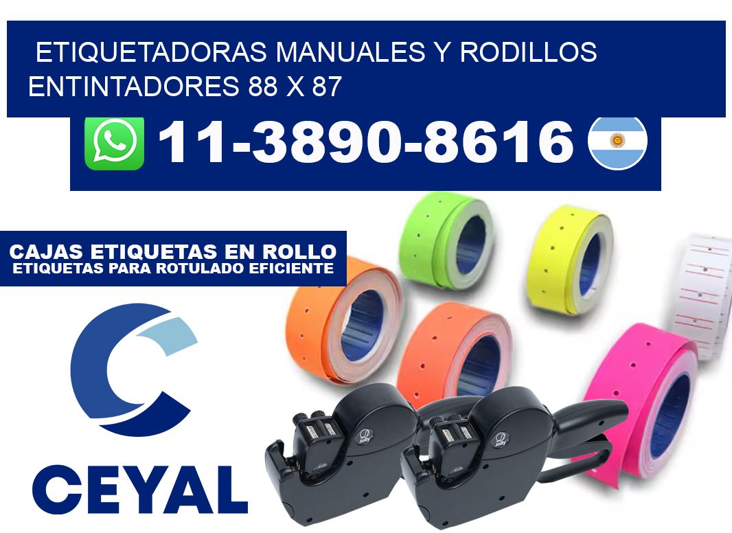 Etiquetadoras manuales y rodillos entintadores 88 x 87