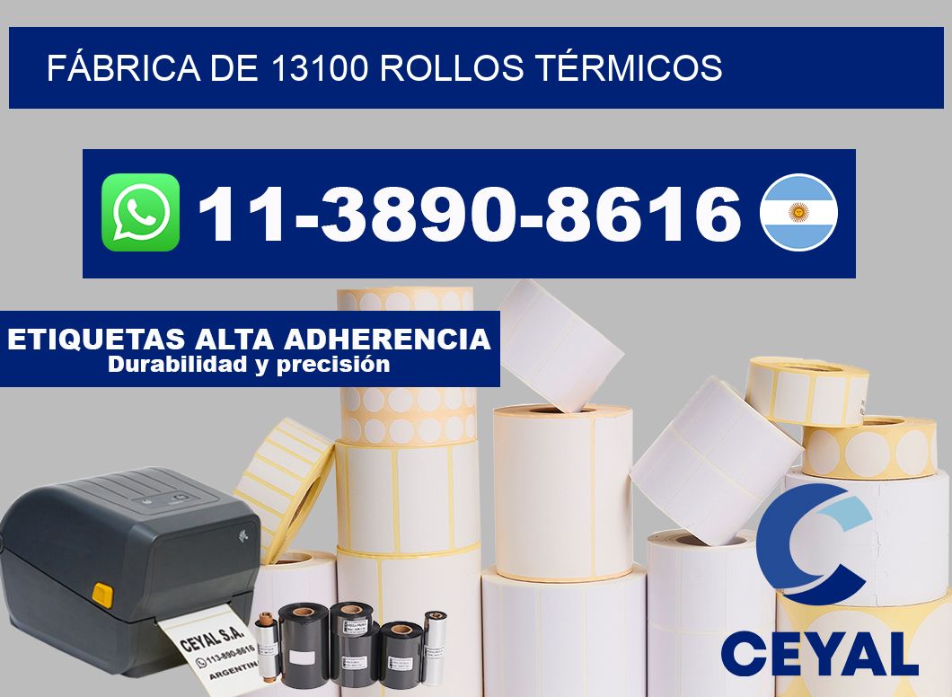 FÁBRICA DE 13100 ROLLOS TÉRMICOS