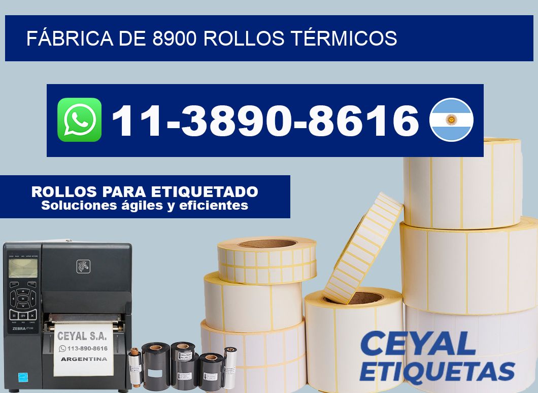 FÁBRICA DE 8900 ROLLOS TÉRMICOS