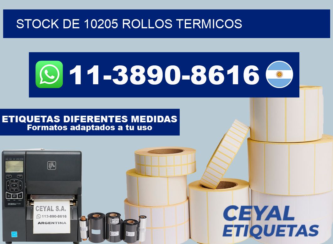 STOCK DE 10205 ROLLOS TERMICOS