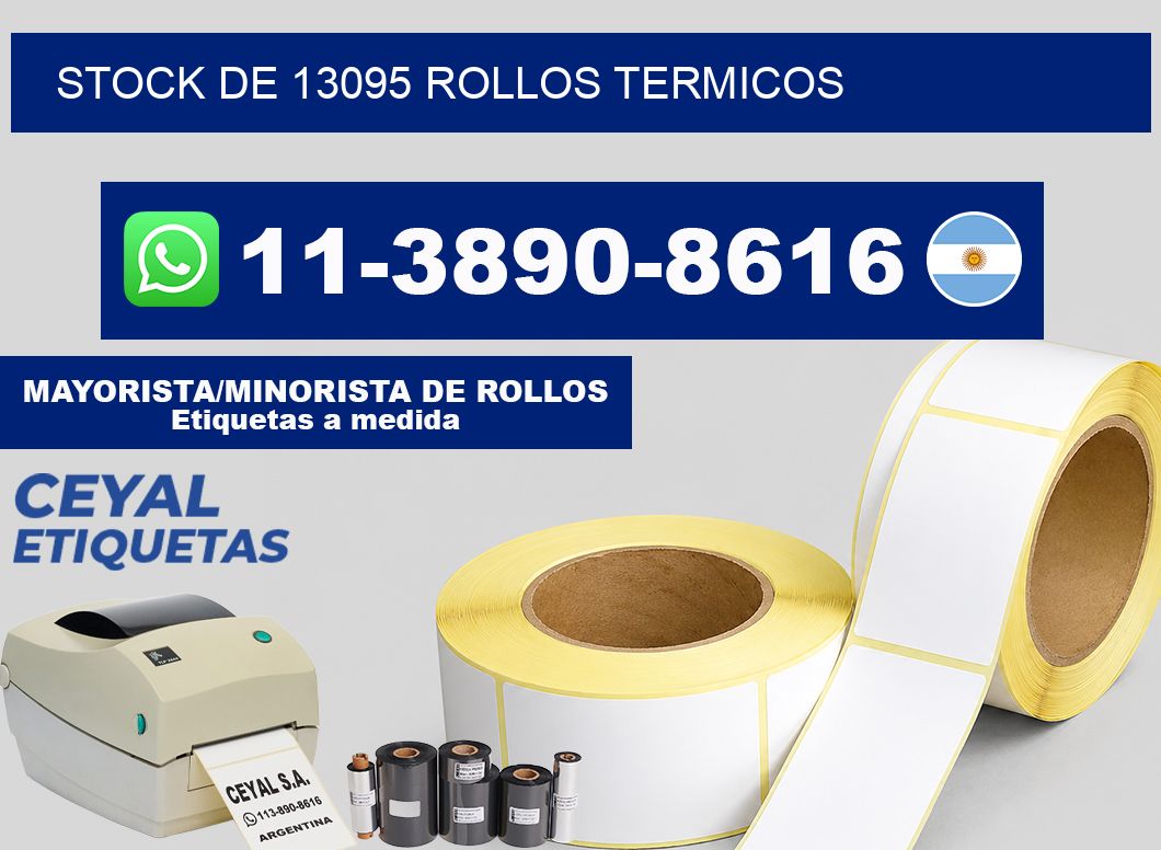 STOCK DE 13095 ROLLOS TERMICOS