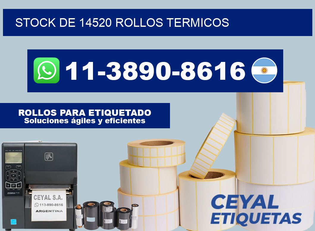 STOCK DE 14520 ROLLOS TERMICOS