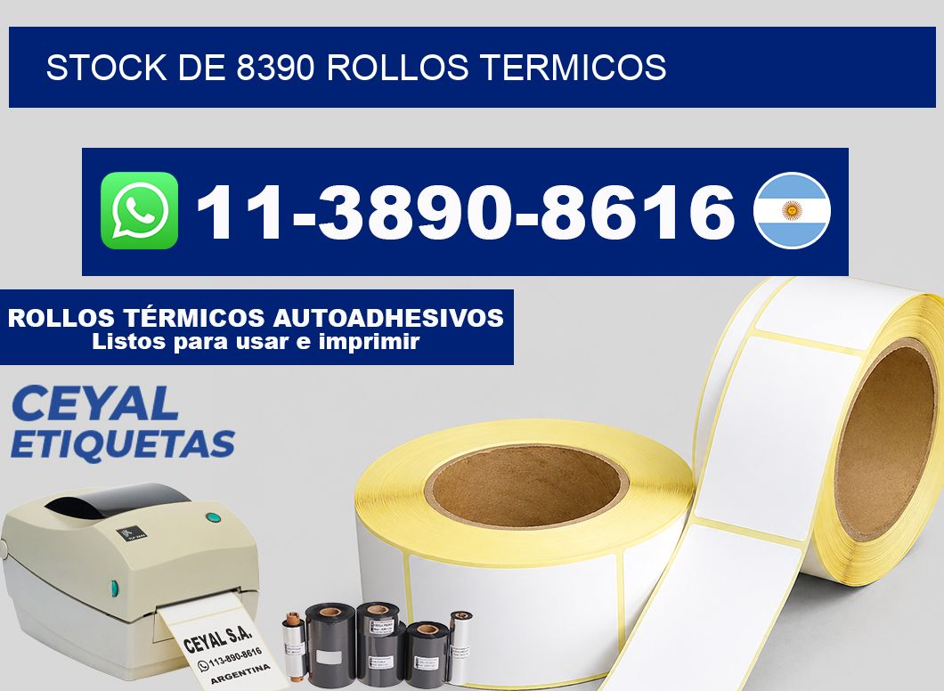 STOCK DE 8390 ROLLOS TERMICOS
