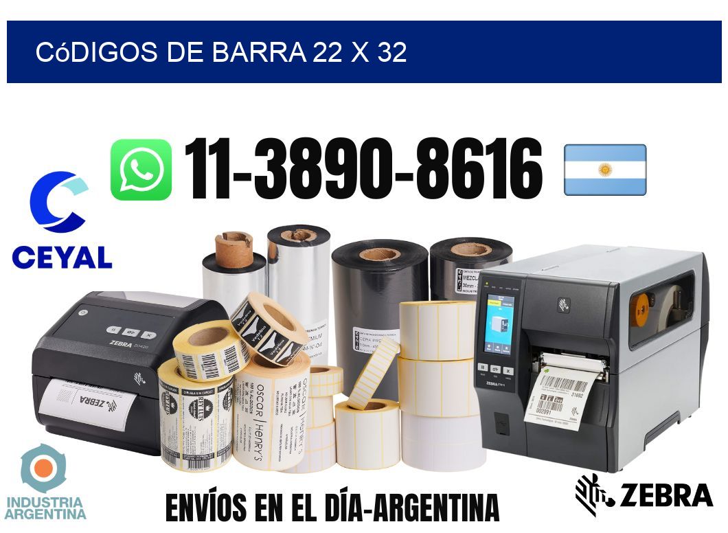 códigos de barra 22 x 32