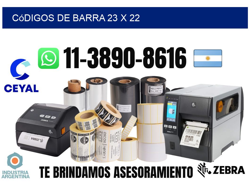 códigos de barra 23 x 22