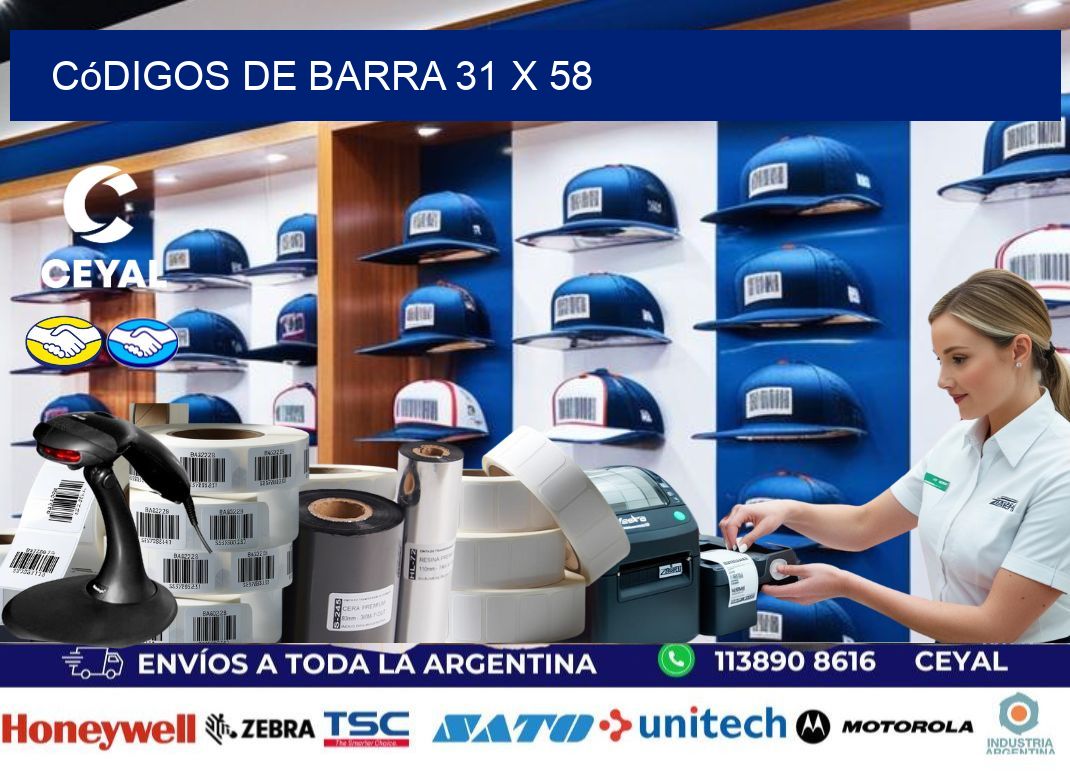 códigos de barra 31 x 58