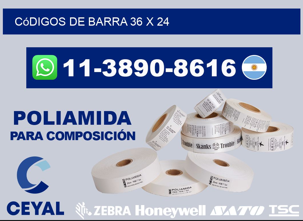 códigos de barra 36 x 24