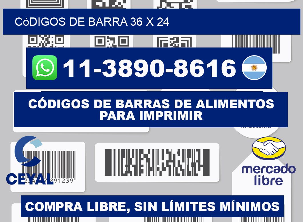 códigos de barra 36 x 24