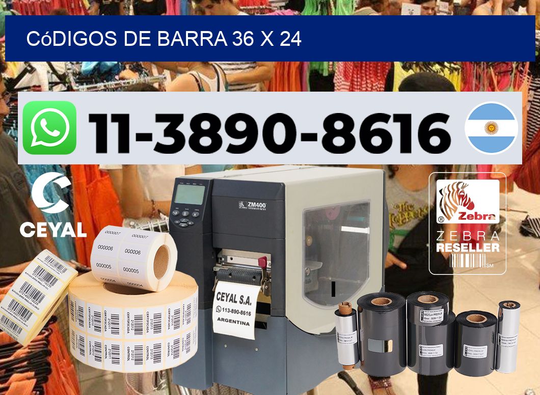códigos de barra 36 x 24
