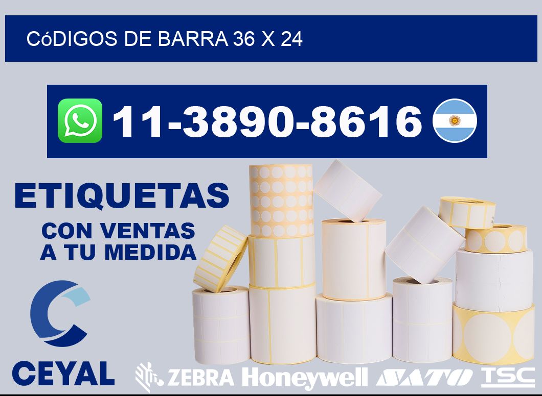 códigos de barra 36 x 24