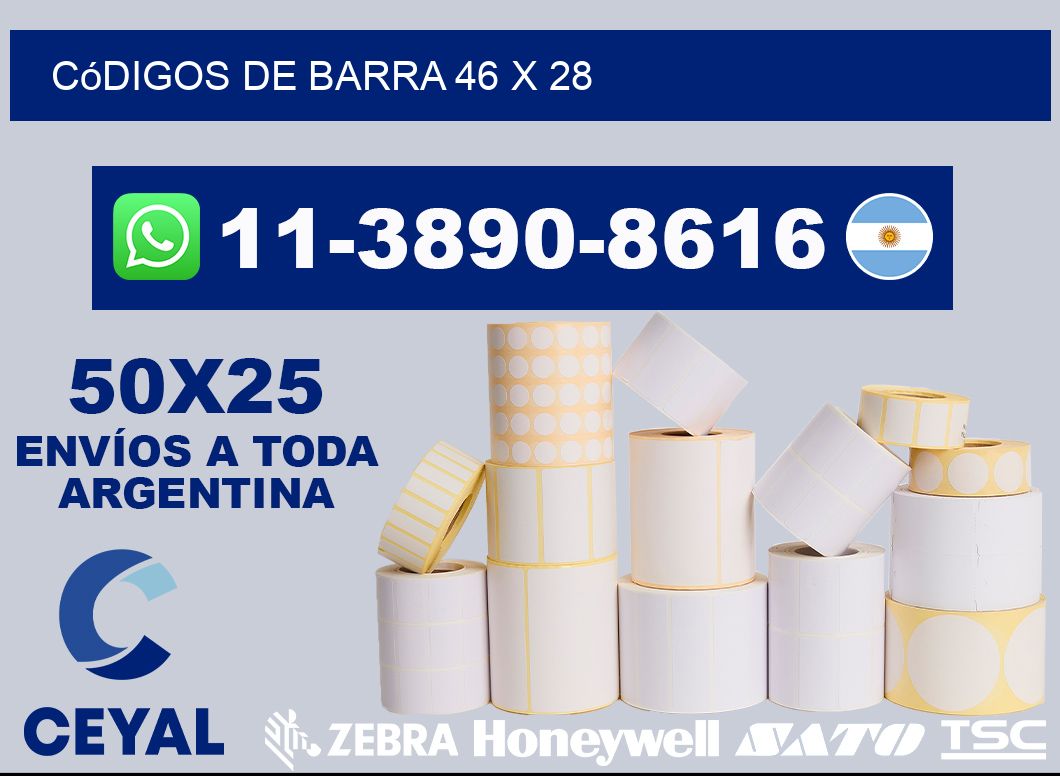 códigos de barra 46 x 28