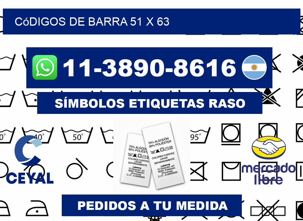 códigos de barra 51 x 63