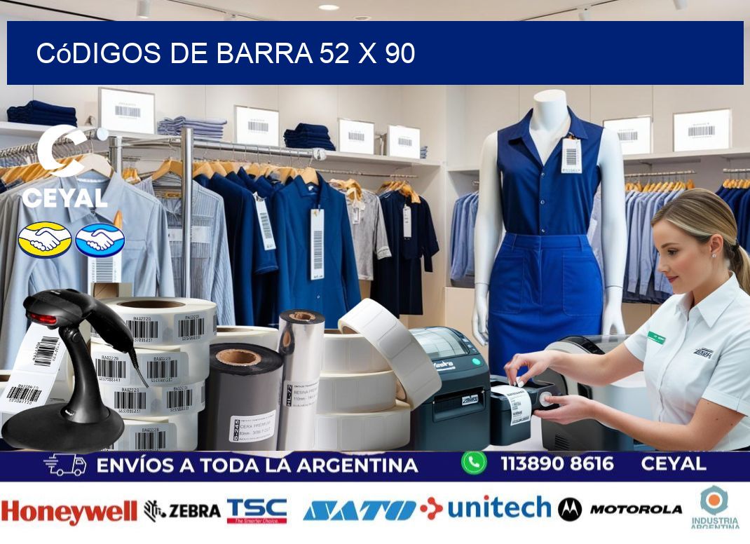 códigos de barra 52 x 90
