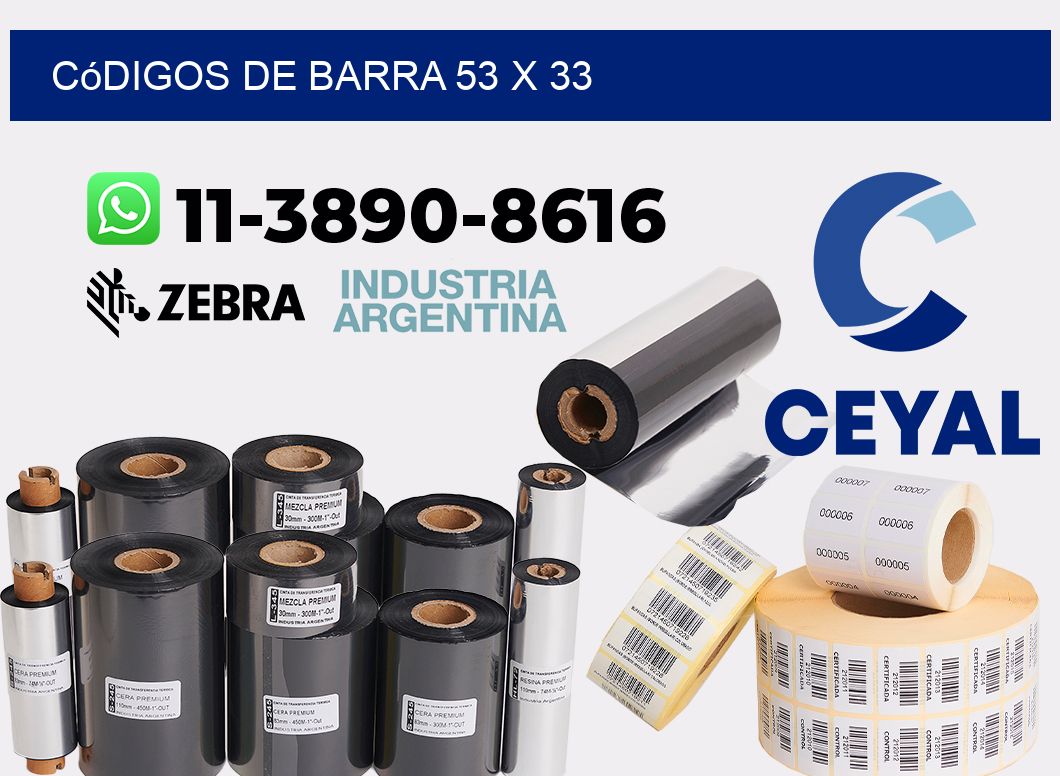 códigos de barra 53 x 33