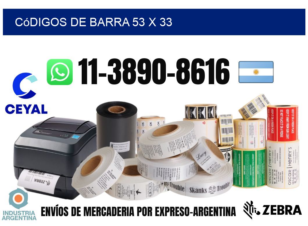 códigos de barra 53 x 33