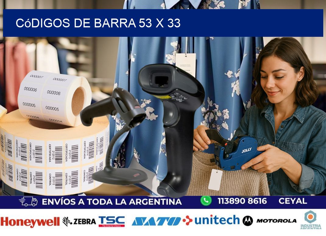 códigos de barra 53 x 33
