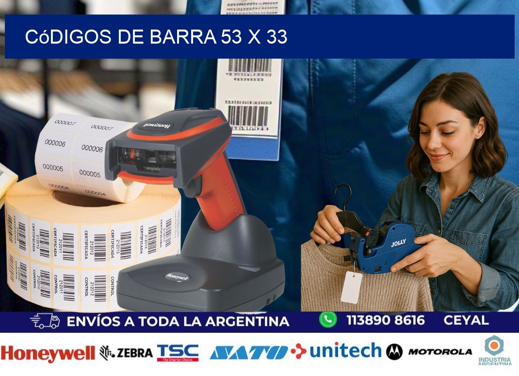 códigos de barra 53 x 33