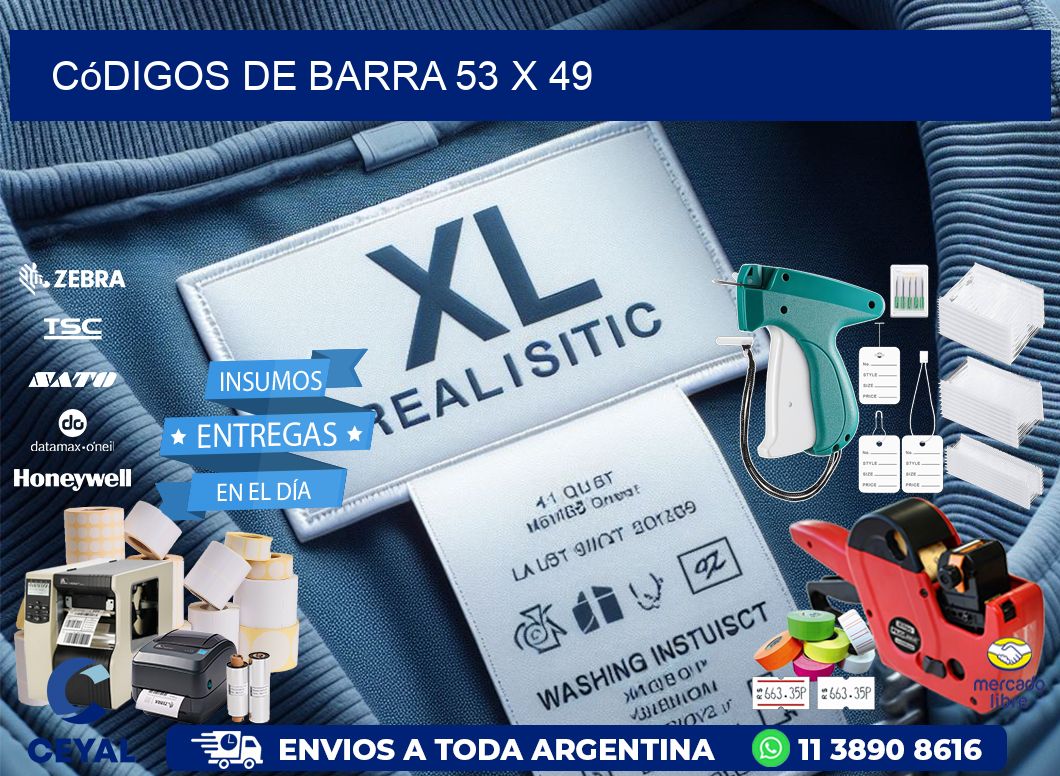 códigos de barra 53 x 49