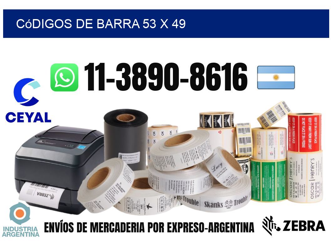 códigos de barra 53 x 49