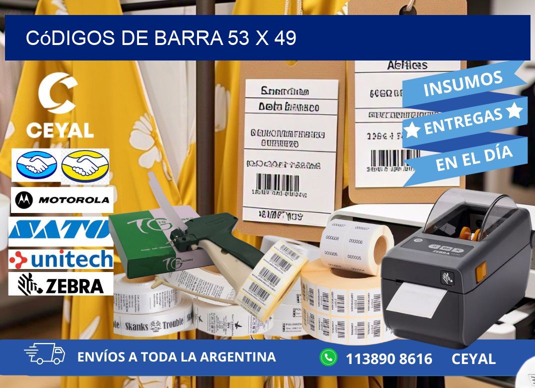 códigos de barra 53 x 49
