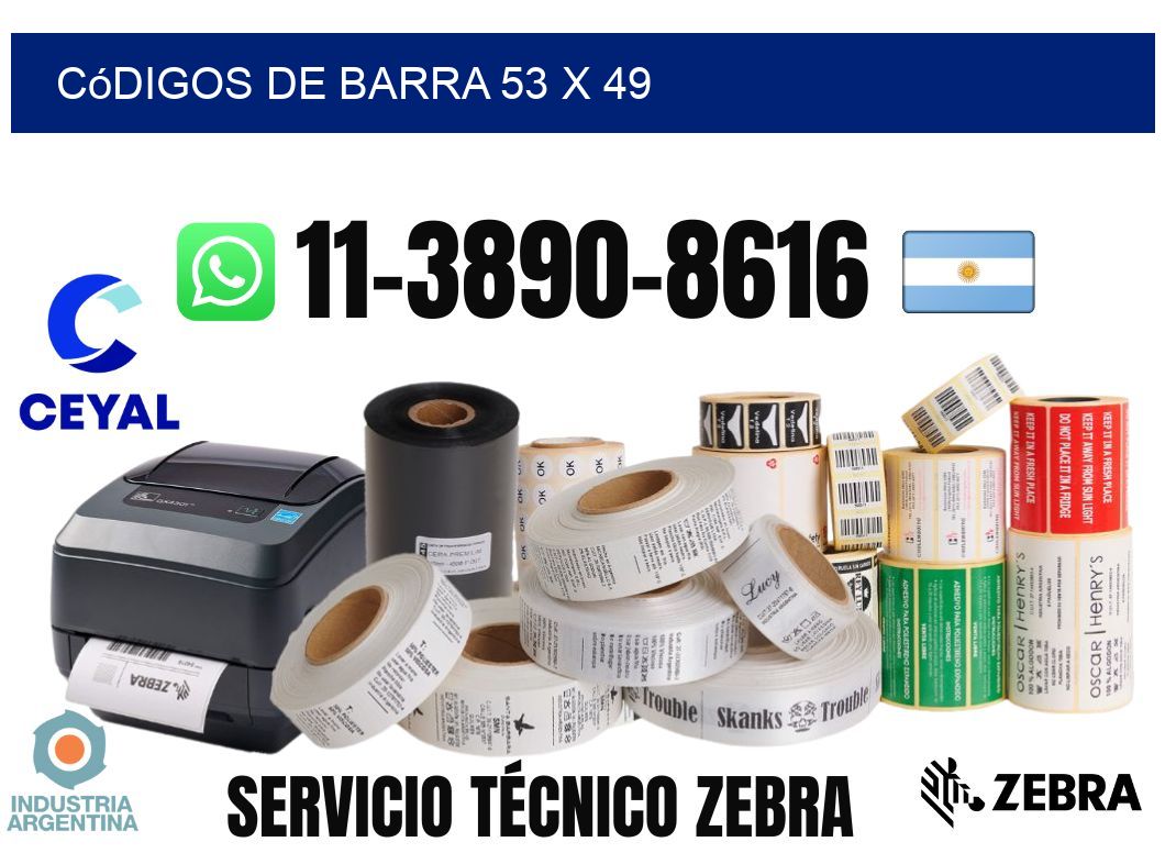 códigos de barra 53 x 49