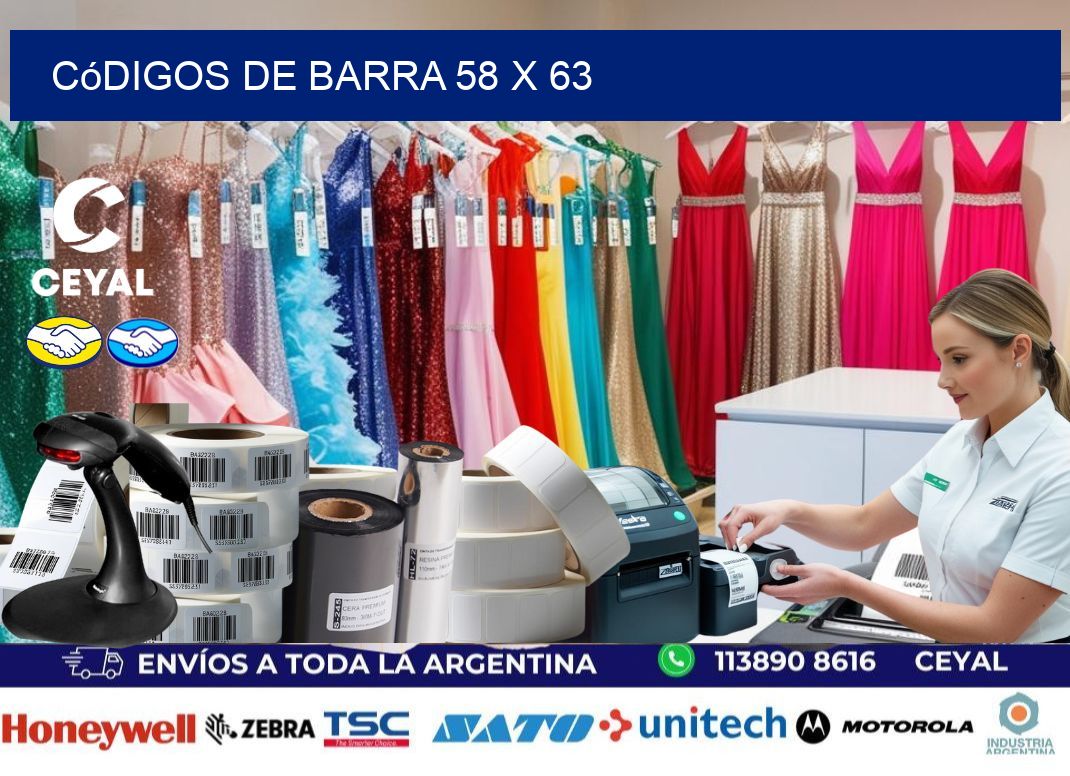 códigos de barra 58 x 63
