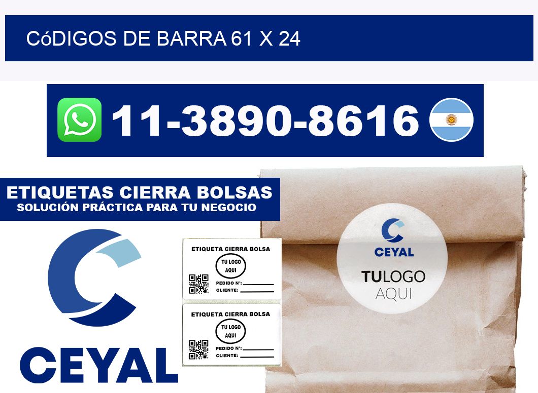 códigos de barra 61 x 24
