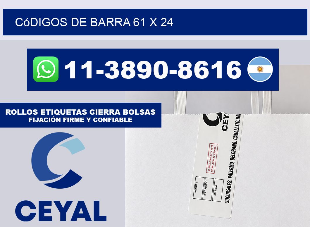códigos de barra 61 x 24