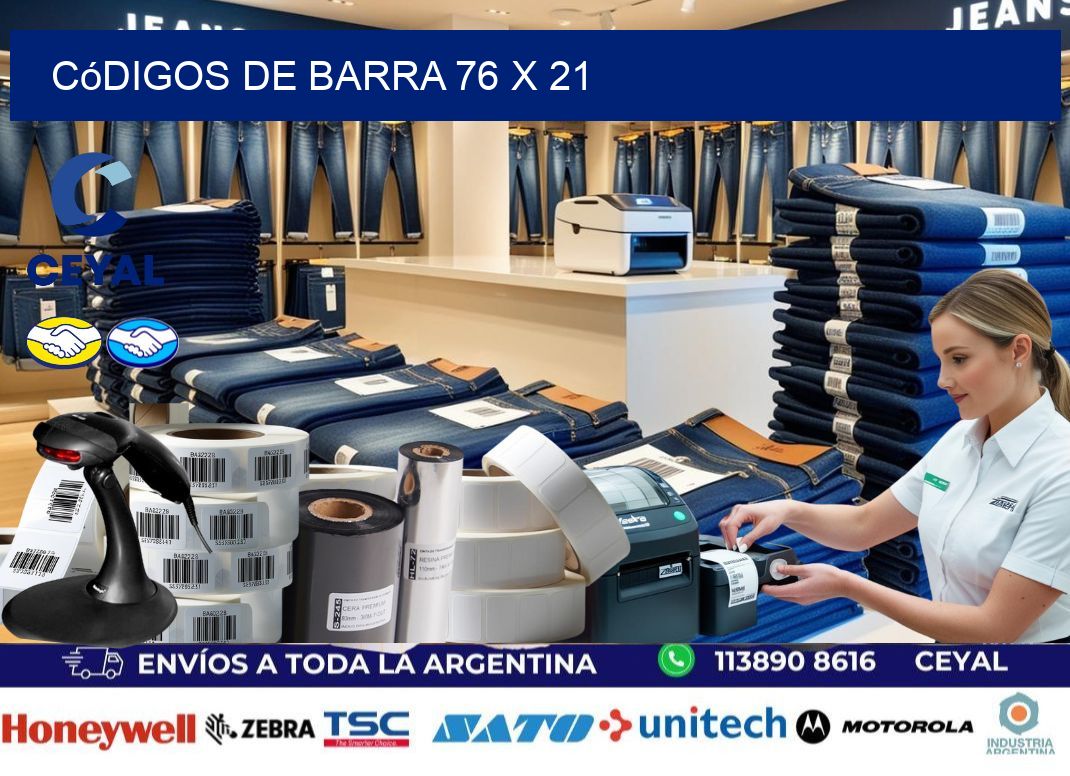 códigos de barra 76 x 21