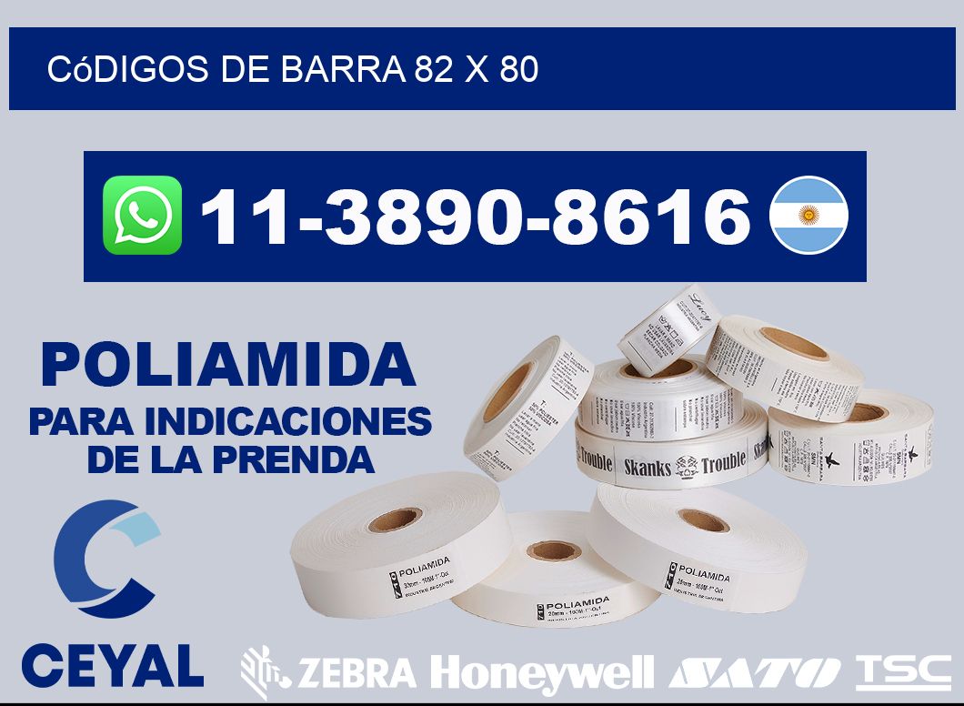 códigos de barra 82 x 80