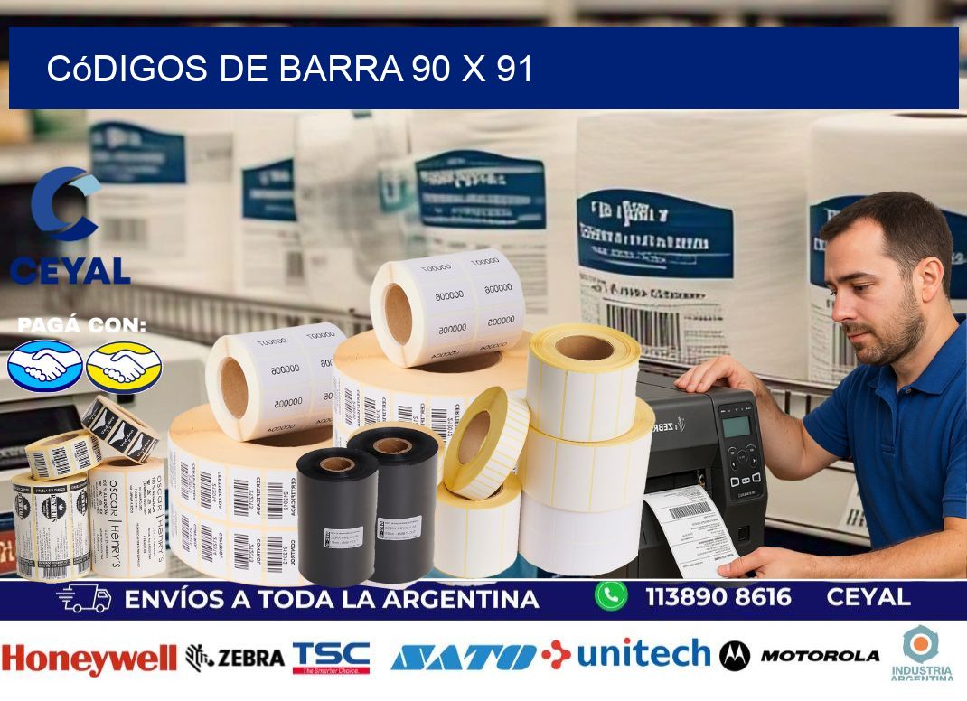 códigos de barra 90 x 91