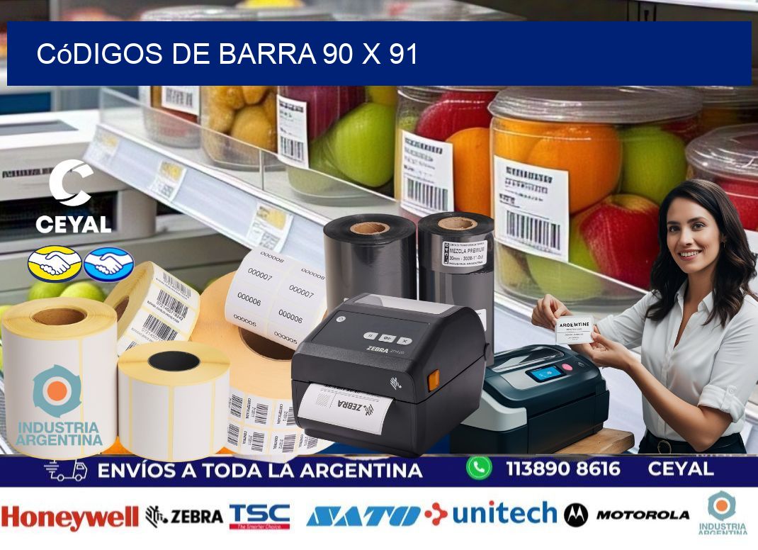códigos de barra 90 x 91