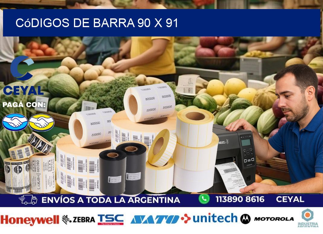 códigos de barra 90 x 91