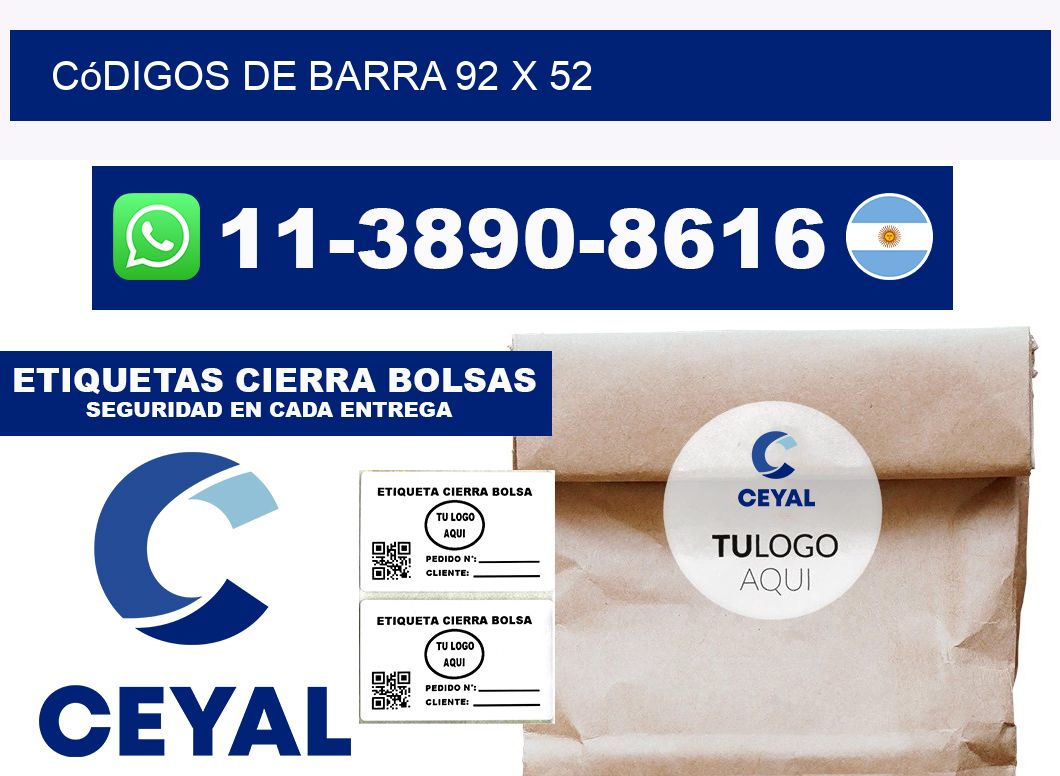 códigos de barra 92 x 52