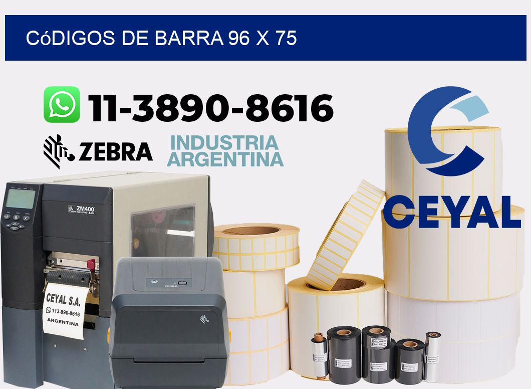 códigos de barra 96 x 75