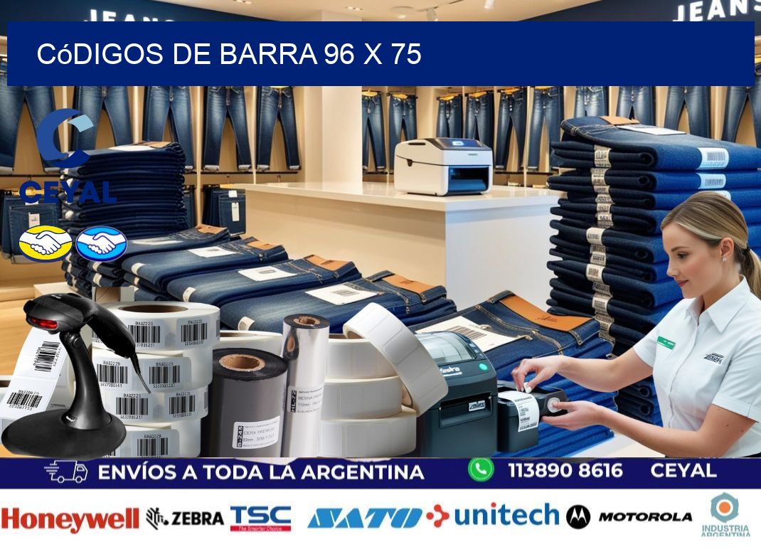 códigos de barra 96 x 75