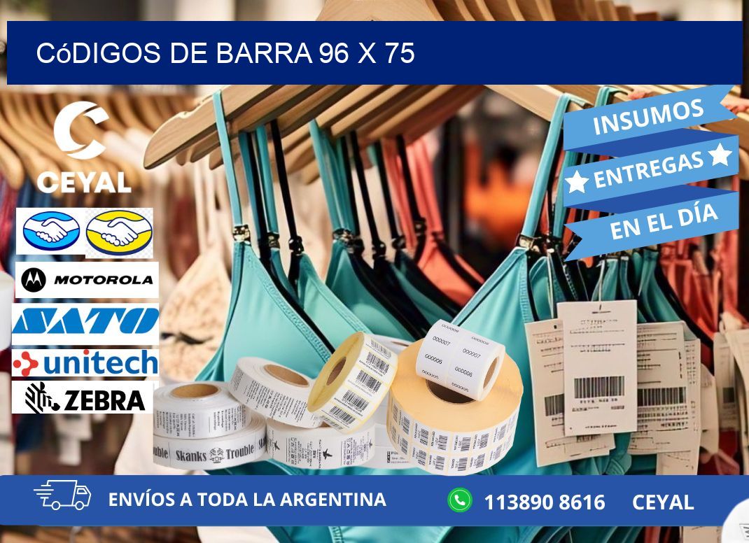 códigos de barra 96 x 75