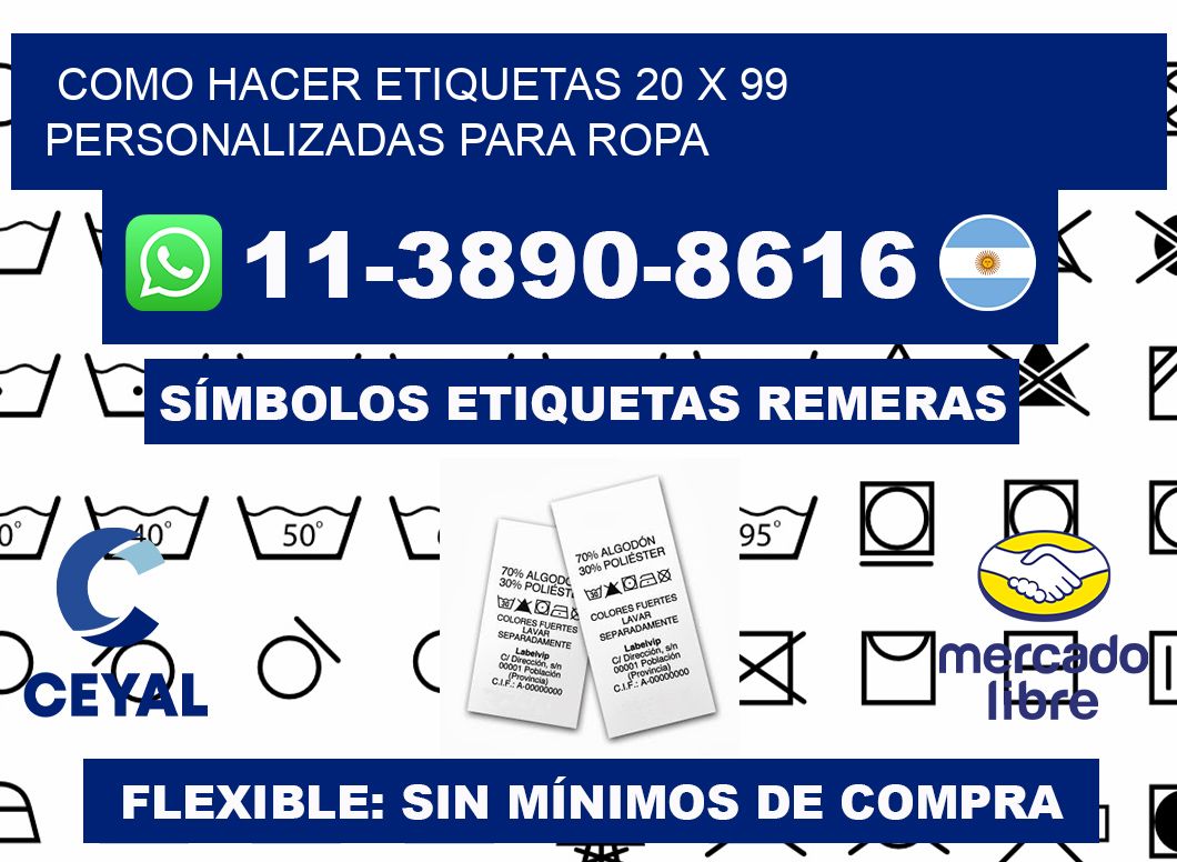 como hacer etiquetas 20 x 99 personalizadas para ropa