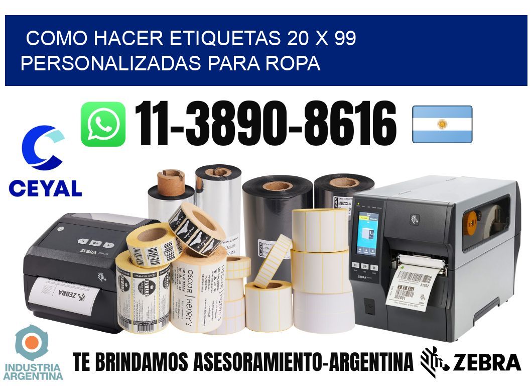 como hacer etiquetas 20 x 99 personalizadas para ropa