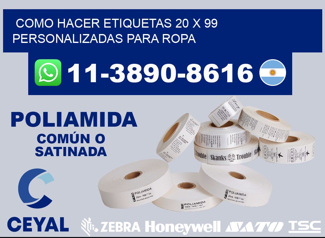 como hacer etiquetas 20 x 99 personalizadas para ropa