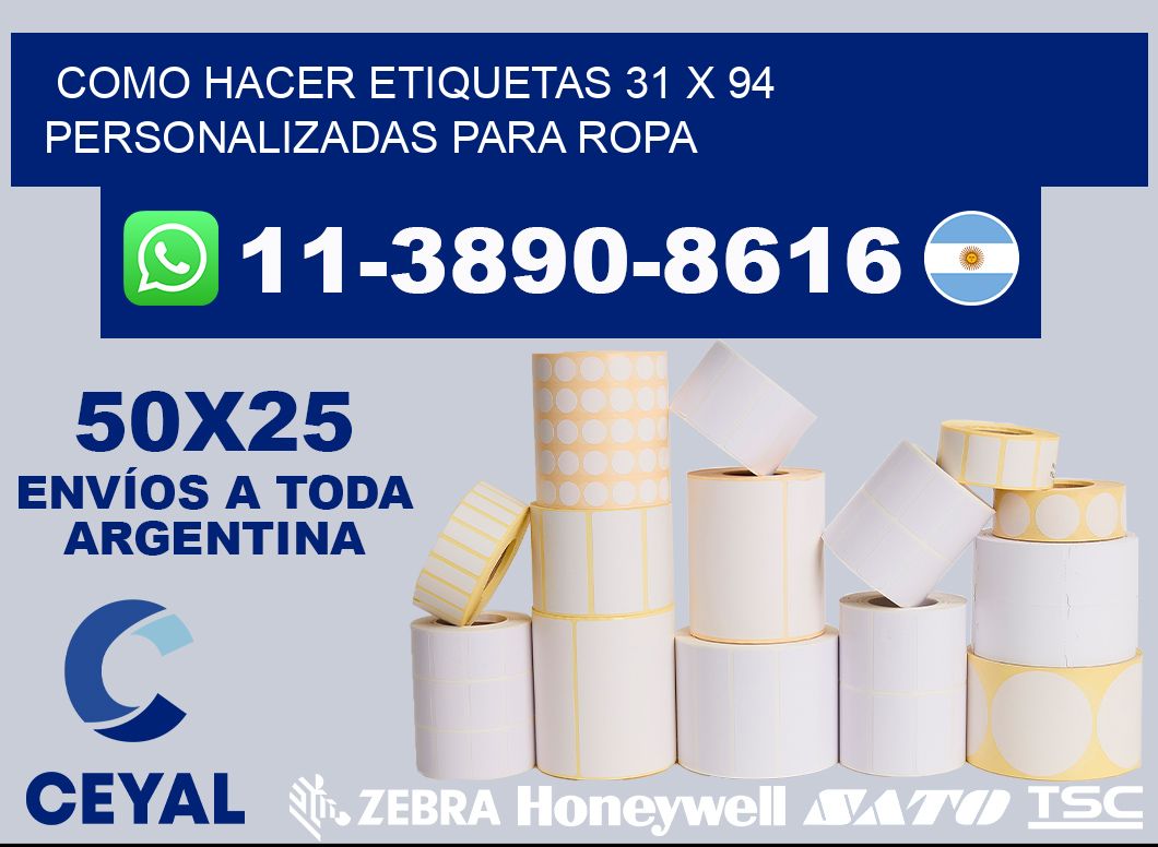 como hacer etiquetas 31 x 94 personalizadas para ropa