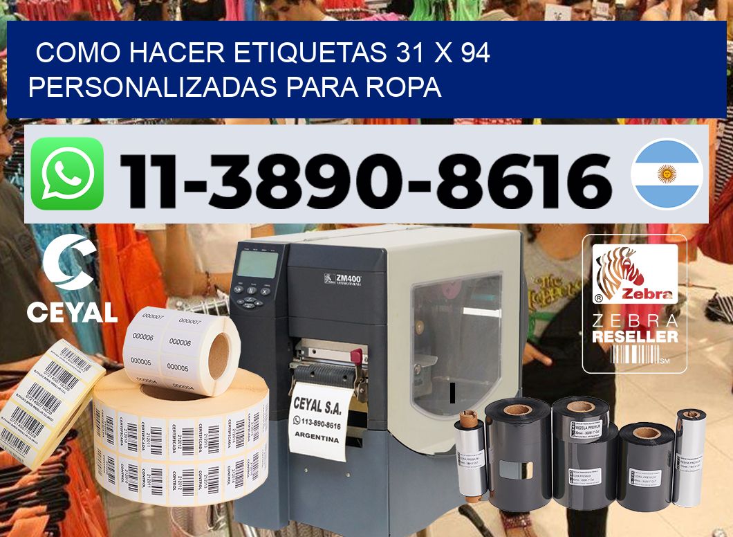 como hacer etiquetas 31 x 94 personalizadas para ropa